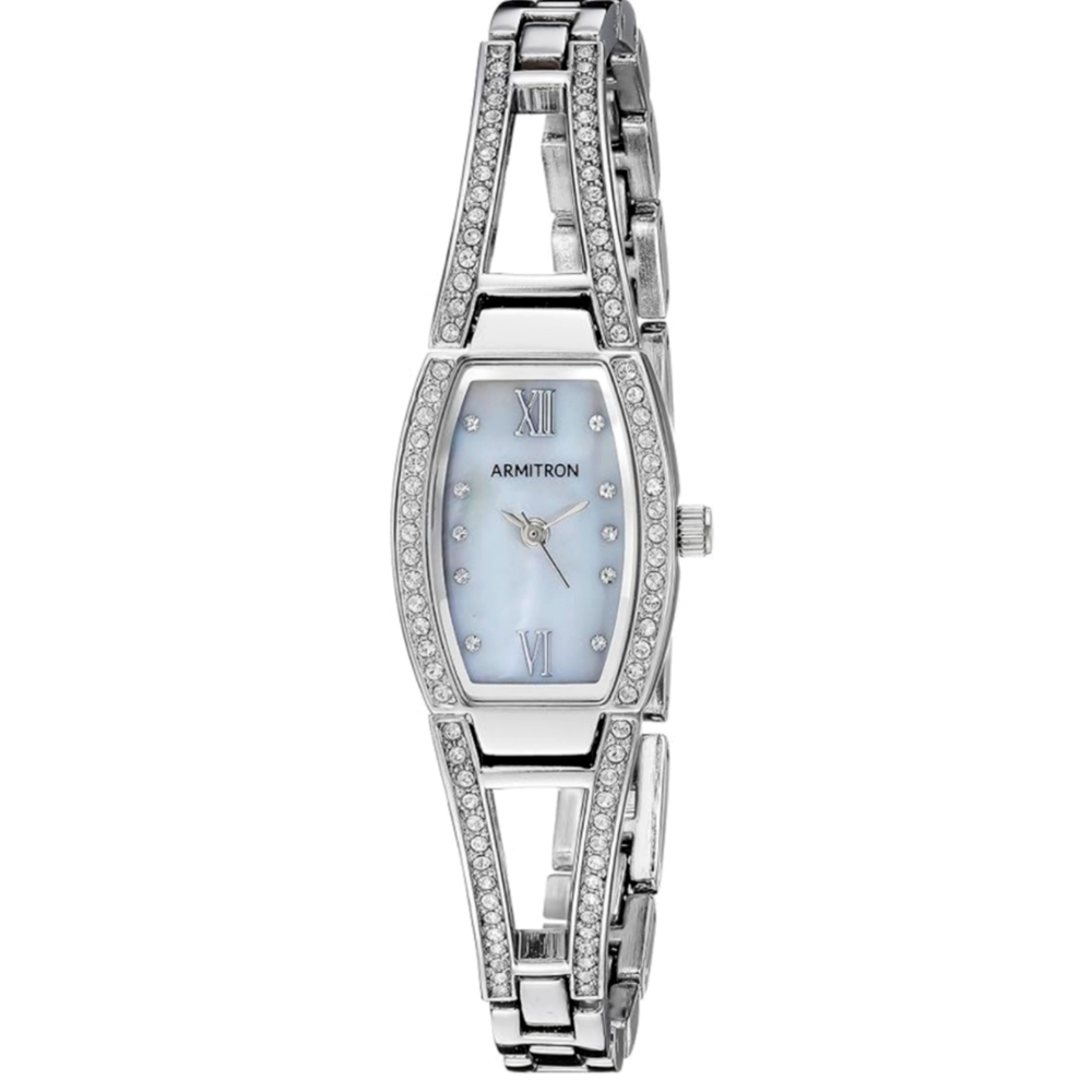 Armitron Women's Genuine Crystal Accented Bangle Watch